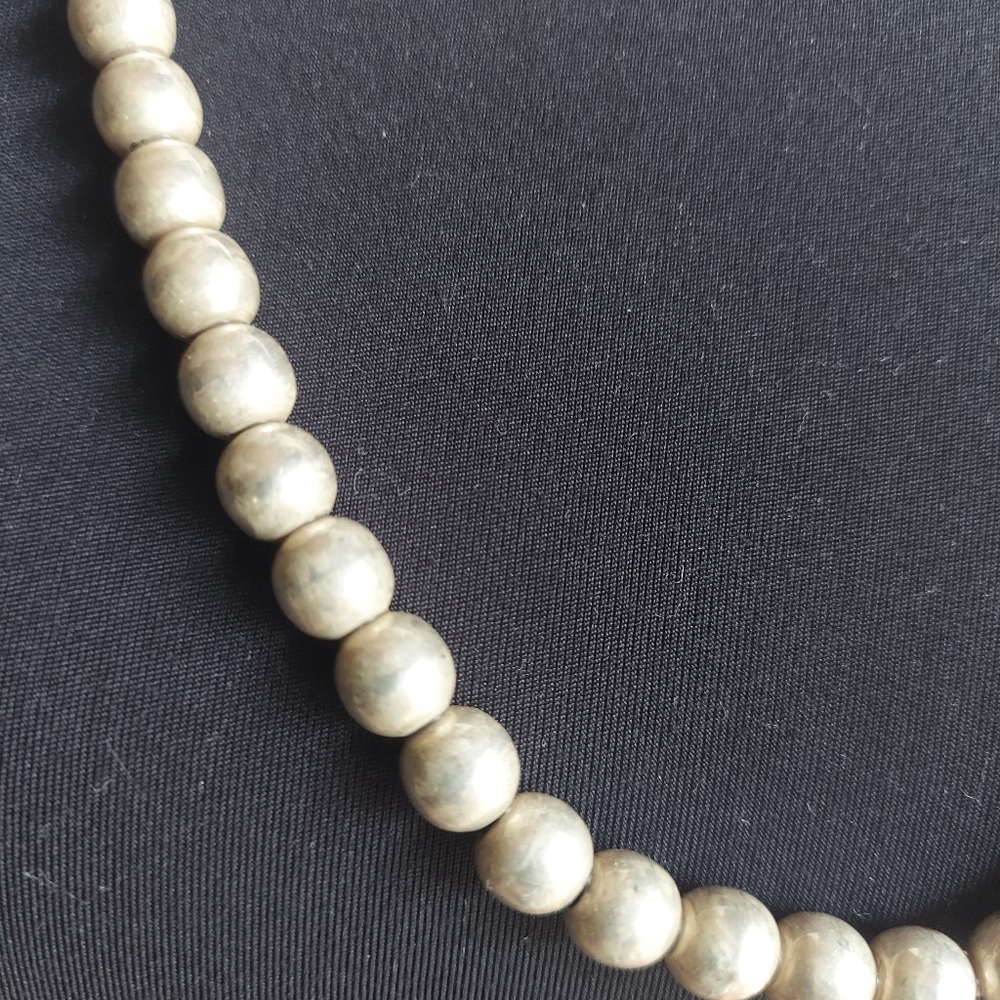 Elegant Sterling Silver Beaded Necklace - Picture 3 of 3